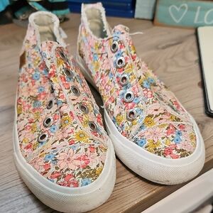 Blowfish MALIBU Floral Slip-On Canvas Sneakers - Pink Multi